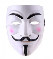 Маска Анонимуса белая / Маска Гая Фокса / Карнавальная маска / Маска V - значит Вендетта от интернет-магазина Континент игрушек