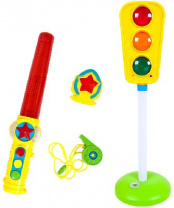 Светофор "Потеша", свет, звук, в коробке, 28х8х50см от интернет-магазина Континент игрушек