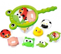 Игрушка для ванной. Сачок с 5 фигурками животных, 18х15х2 см