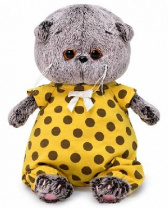 Кот Басик Baby в комбинезоне в горох мягкая игрушка от интернет-магазина Континент игрушек