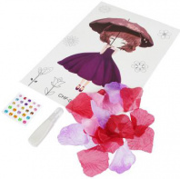 ХОББИХИТ Аппликация лепестками и стразами от интернет-магазина Континент игрушек