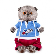 Кот Басик в футболке с ракетой 19 см мягкая игрушка от интернет-магазина Континент игрушек