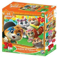 Пазл 3D 63 "44 котенка". Сюжет 2 от интернет-магазина Континент игрушек