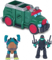 МИКРО. Бронированный грузовик Черепашек-ниндзя с фигурками Рафа и Слеша от интернет-магазина Континент игрушек