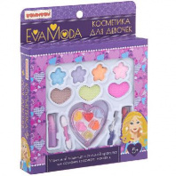 Набор детской декорат. косметики Bondibon Eva Moda, ВОХ 22х18х 3 см, тени для век (8 оттенков; 5,7г) от интернет-магазина Континент игрушек