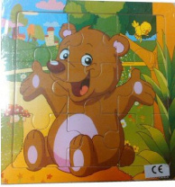 Пазл из дерева 9 элементов,  14,7x0,5x14,7см от интернет-магазина Континент игрушек