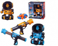 Игра интерактивная "Попади в робота" с 2 бластерами и 24 мягкими шариками, со световыми и звуковыми  от интернет-магазина Континент игрушек