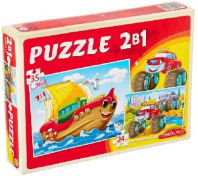 Макси-пазл 2в 1 "Любимый транспорт"  24 и 25 эл.  П-5412   4701456 от интернет-магазина Континент игрушек