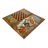 Нарды-шашки "Тигр " (доска дерево 40х40 см) 1300792 от интернет-магазина Континент игрушек