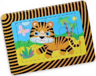 Пазл в рамке "Тигренок" 4 эл (14,5*10,5 см) от интернет-магазина Континент игрушек