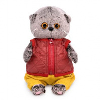 Кот Басик BABY в стеганом жилете 20 см BB-092 от интернет-магазина Континент игрушек