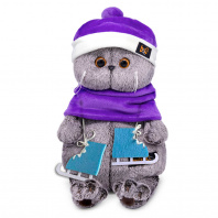 Кот Басик с коньками 22 см мягкая игрушка от интернет-магазина Континент игрушек