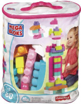 Игрушка MEGA BLOKS "Мешок "Мой первый конструктор" 80 деталей" от интернет-магазина Континент игрушек