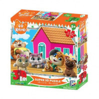 Пазл 3D 150 "44 котенка". Сюжет 3 от интернет-магазина Континент игрушек