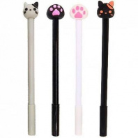 Ручка шариковая КОТ синие чернила, на масляной основе, 0.8 мм, в индивидуальной упаковке от интернет-магазина Континент игрушек