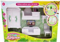 Счастливые друзья. Набор мебели для гостиной, 8 предметов, 29x5x21 см от интернет-магазина Континент игрушек