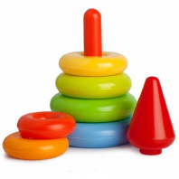 Пирамида Цветик, 21 см, 8 деталей