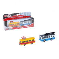 Набор металлических машин "Городской транспорт" 2 шт, 7,5 см МИКС SB-15-06-WB 1480537 от интернет-магазина Континент игрушек