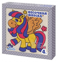Набор для творчества. Песочная фреска "Маленький пегас" (рамка из вспененного полимера) от интернет-магазина Континент игрушек
