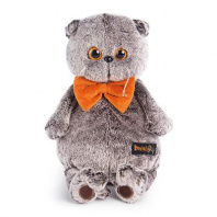 Кот Басик в рыжем бархатном банте (В2) 25 см от интернет-магазина Континент игрушек