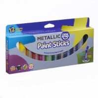 Краски в стиках Little Brian, в наборе 12 метализированных цветов от интернет-магазина Континент игрушек