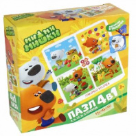 Набор пазлов 4 в 1 Ми-Ми-Мишки 9-16-25-36А Лакомый кусочек. от интернет-магазина Континент игрушек