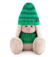 Зайка Ми в зеленой шапке и снуде (большой) от интернет-магазина Континент игрушек