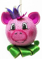 Шарик новогодний " Свинка Маруся" от интернет-магазина Континент игрушек