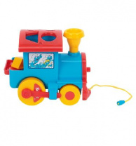 Набор Логический паровозик Смурфики с 6 кубиками №1