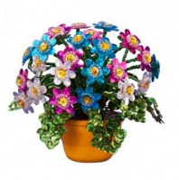 Цветы из пайеток Разноцветные герберы от интернет-магазина Континент игрушек