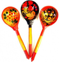 Ложка деревянная столовая Хохлома 19 см