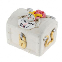 Копилка "Девочка на сундуке" малая, микс