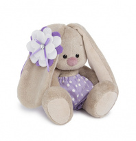 Зайка Ми с цветком и хрустальной пуговкой 15 см от интернет-магазина Континент игрушек