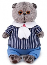 Кот Басик в морском костюме 25 см мягкая игрушка от интернет-магазина Континент игрушек