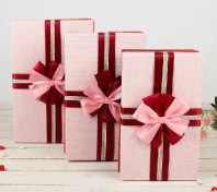 Набор коробок 3 в 1, бордовый-3 от интернет-магазина Континент игрушек