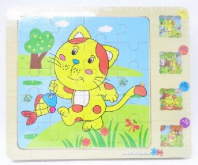 Пазлы деревянные 18х0,6х15 см от интернет-магазина Континент игрушек