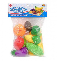 Помогаю Маме. Набор продуктов для резки на липучках, 16 предметов от интернет-магазина Континент игрушек