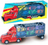 Машинка "Автовоз" в комплекте с металлическими машинками, без механизмов, 38х9х14 см от интернет-магазина Континент игрушек