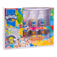 Краски меловые QOLOR. Набор для творчества "Вечеринка драконов"- в наборе:- 3 баллончика красок по 8 от интернет-магазина Континент игрушек