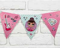 Гирлянда-флажки «Кукла LOL», 240 см от интернет-магазина Континент игрушек