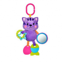 Подвеска с силиконовым прорезывателем и зеркальцем "Котик"