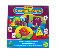 Пазл Озорные Фигуры 4 пазла от интернет-магазина Континент игрушек