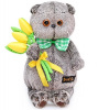 Кот Басик с желтыми тюльпанами мягкая игрушка 25 см от интернет-магазина Континент игрушек