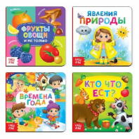 Набор картонных книг "Знакомимся с окружающим миром" 4 шт по 10 стр   4021451 от интернет-магазина Континент игрушек