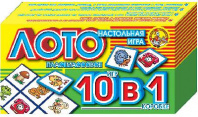 Лото детское. 10 в одном (пластмассовое, большое)  от интернет-магазина Континент игрушек