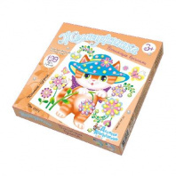 Набор для творчества. Аппликация бусинами "Котенок-озорник" от интернет-магазина Континент игрушек