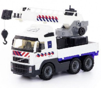 Автомобиль-кран с поворотной платформой полицейский Volvo от интернет-магазина Континент игрушек