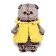 Кот Басик в жилете с капюшоном 19 см от интернет-магазина Континент игрушек