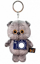 Кот Басик брелок с фотоаппаратом мягкая игрушка АВВ-013 от интернет-магазина Континент игрушек