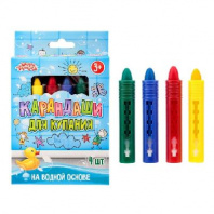 Карандаши 4 цвета  7*1,2 см для ванной, рисование по кафелю   1299063 от интернет-магазина Континент игрушек